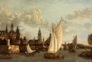 Jacobus Vrel Capriccio View of Haarlem